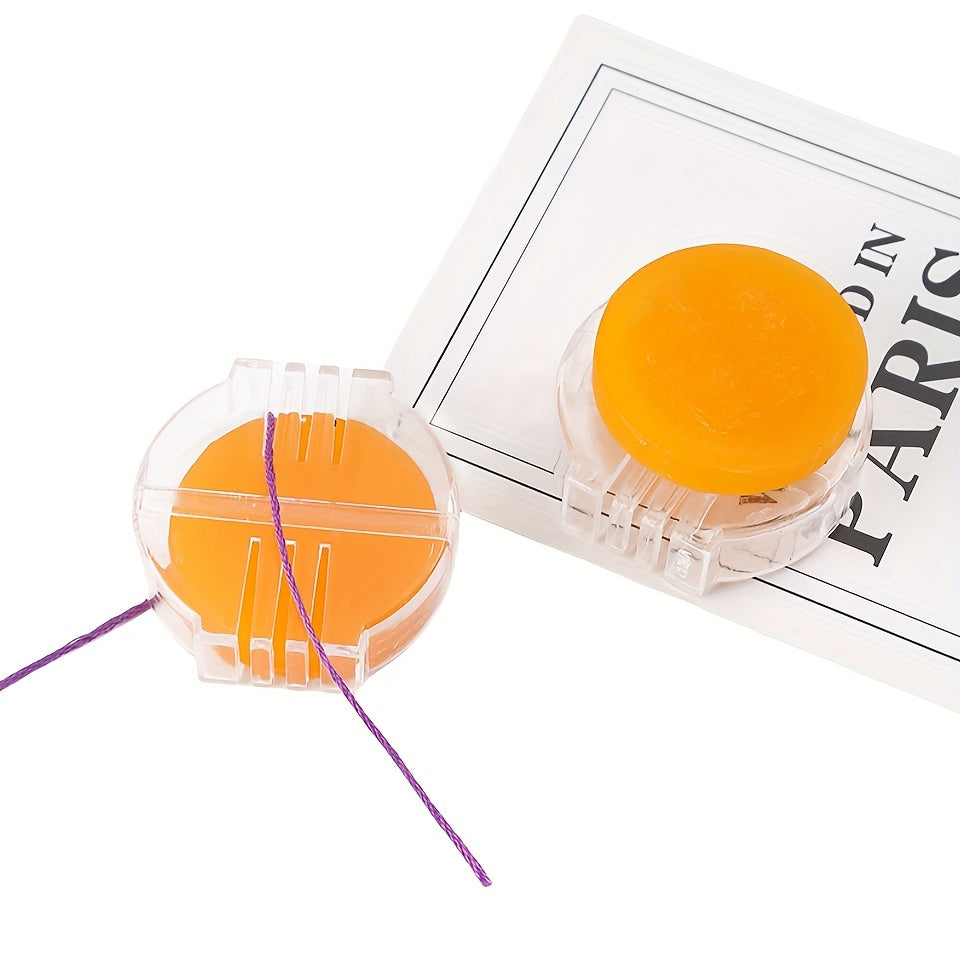 2pcs Embroidery Thread Wax Yellow Cross Stitch Water Soluble Wool Beeswax