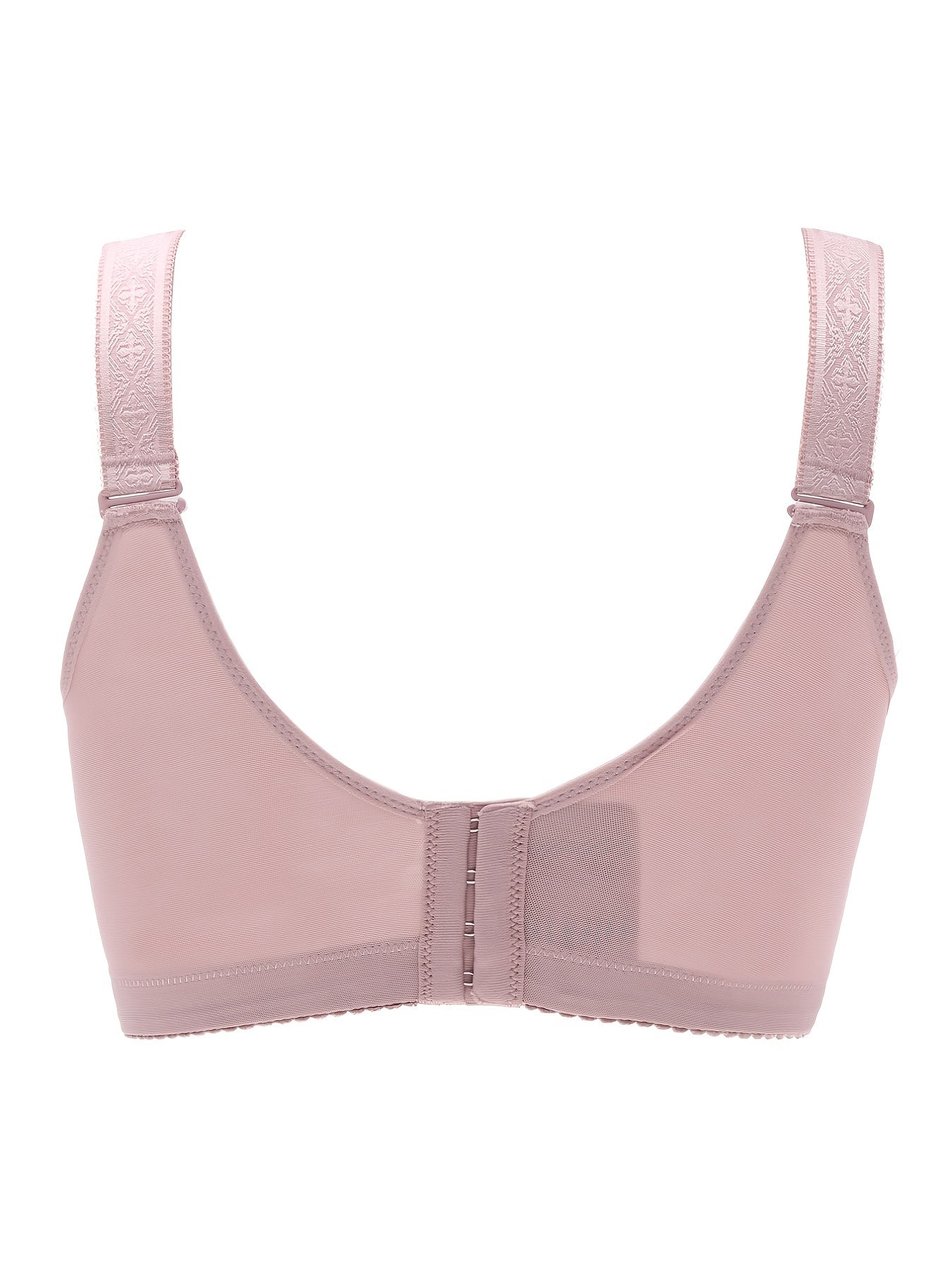 Floral Jacquard Lace Trim Push Up Bra Plus Size Women Sexy Bra