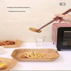 50pcs Disposable Air Fryer Liners Square And Rectangle Paper Air Fryer Liner