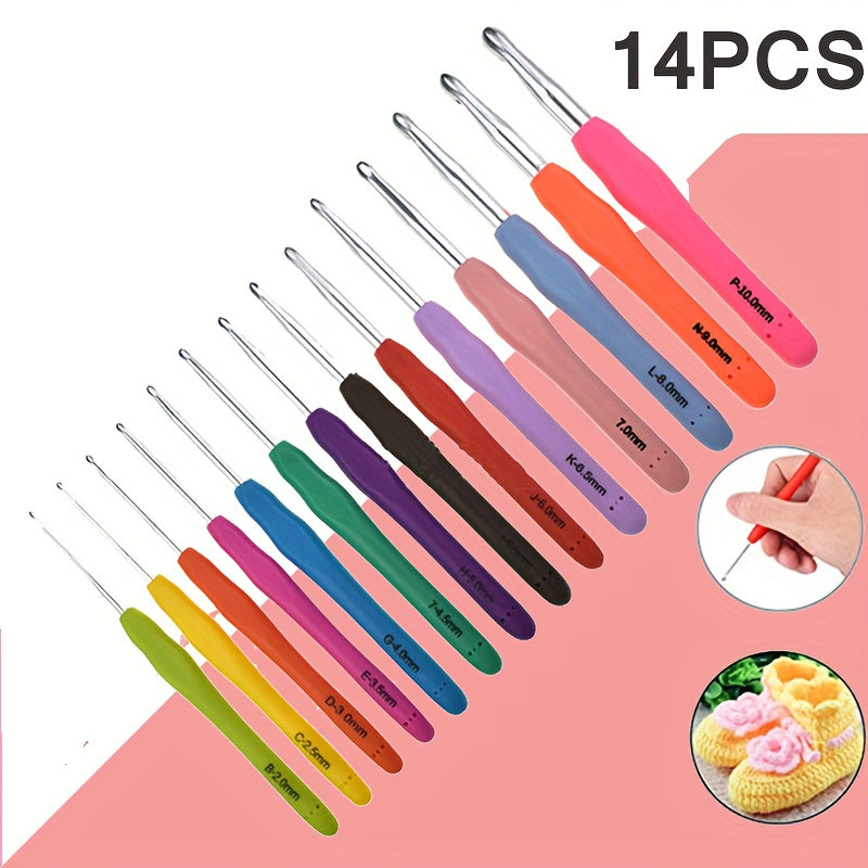 DIY Hand Knitting Tools Set for Sweater Crochet with Ergonomic Soft Grip
