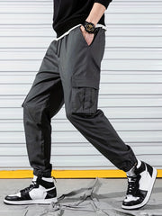 Flap Pockets Cargo Pants Men's Techwear Joggers