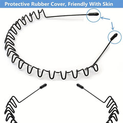 Men's Metal Spring Hairband Non Slip Headband for Sports