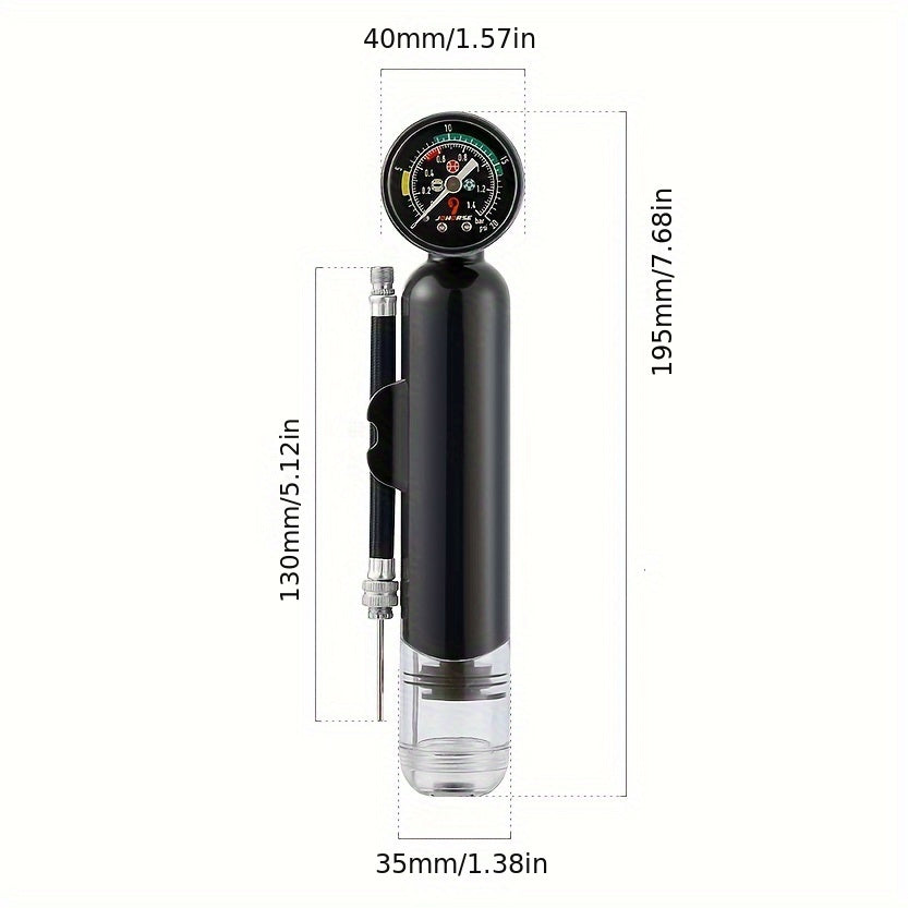 Mini Ball Pump Hand Push Portable Plastic Pump With Pressure Gauge