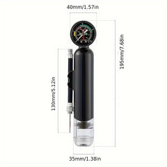 Mini Ball Pump Hand Push Portable Plastic Pump With Pressure Gauge