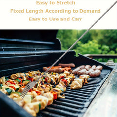 Telescopic Stainless Steel Barbecue Fork
