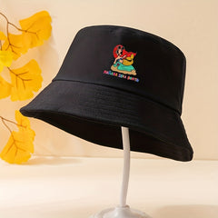 Y2K Mermaid Print Bucket Hat Basin Hat Candy Lightweight Fisherman Cap Sun Hat