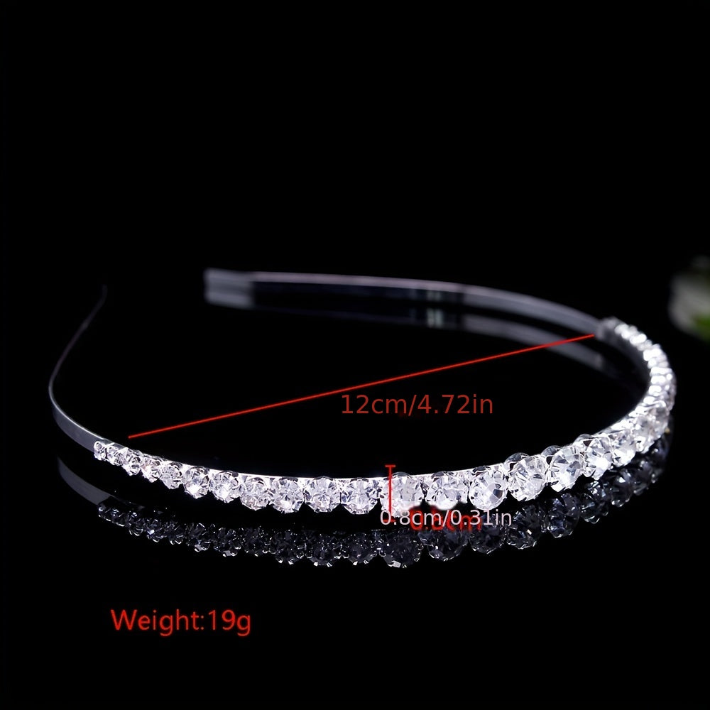Queen Crown Rhinestone Headband Bridal Wedding Hair Accessory