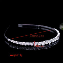 Queen Crown Rhinestone Headband Bridal Wedding Hair Accessory