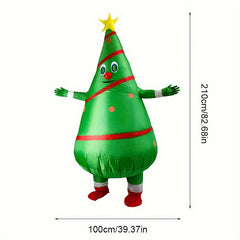 Christmas Cartoon Santa Inflatable Costume Halloween Party Dress Up