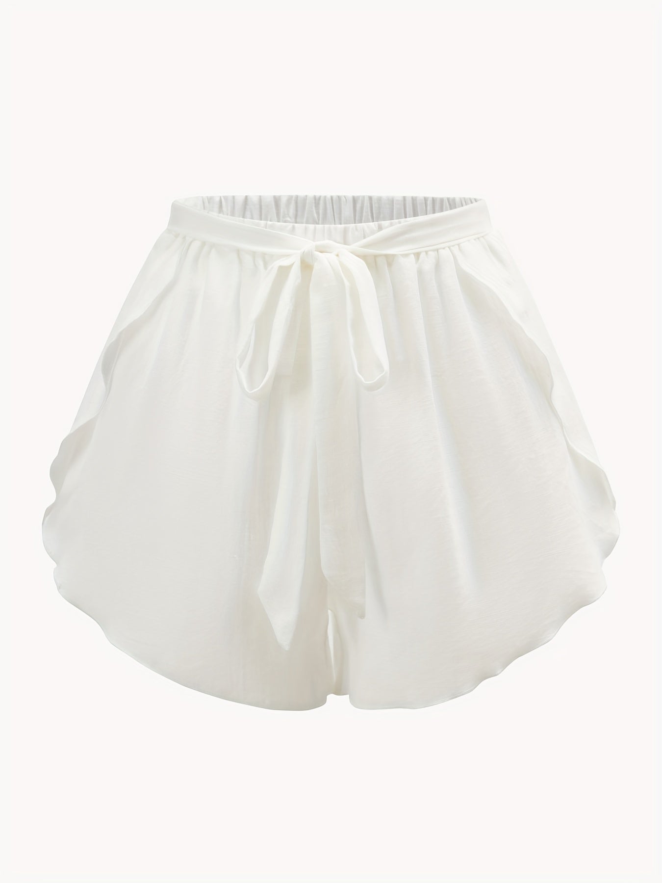 Casual Beach Wear Shorts Tie Waist Women's Clothing