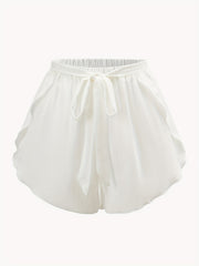 Casual Beach Wear Shorts Tie Waist Women's Clothing