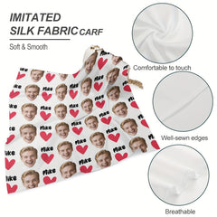 Custom Photo Text Women's Square Scarf Bandana Halloween Christmas Gift