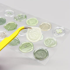 DIY Green Flower Branch Leaf Fire Paint Seal Stickers 18pcs