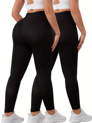 2pcs Yoga Sports Leggings High Stretch Soft Running Tight Pants