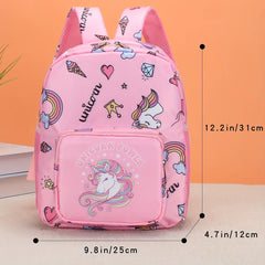 Kids Unicorn Rainbow Pattern Backpack & Crossbody Bag Set