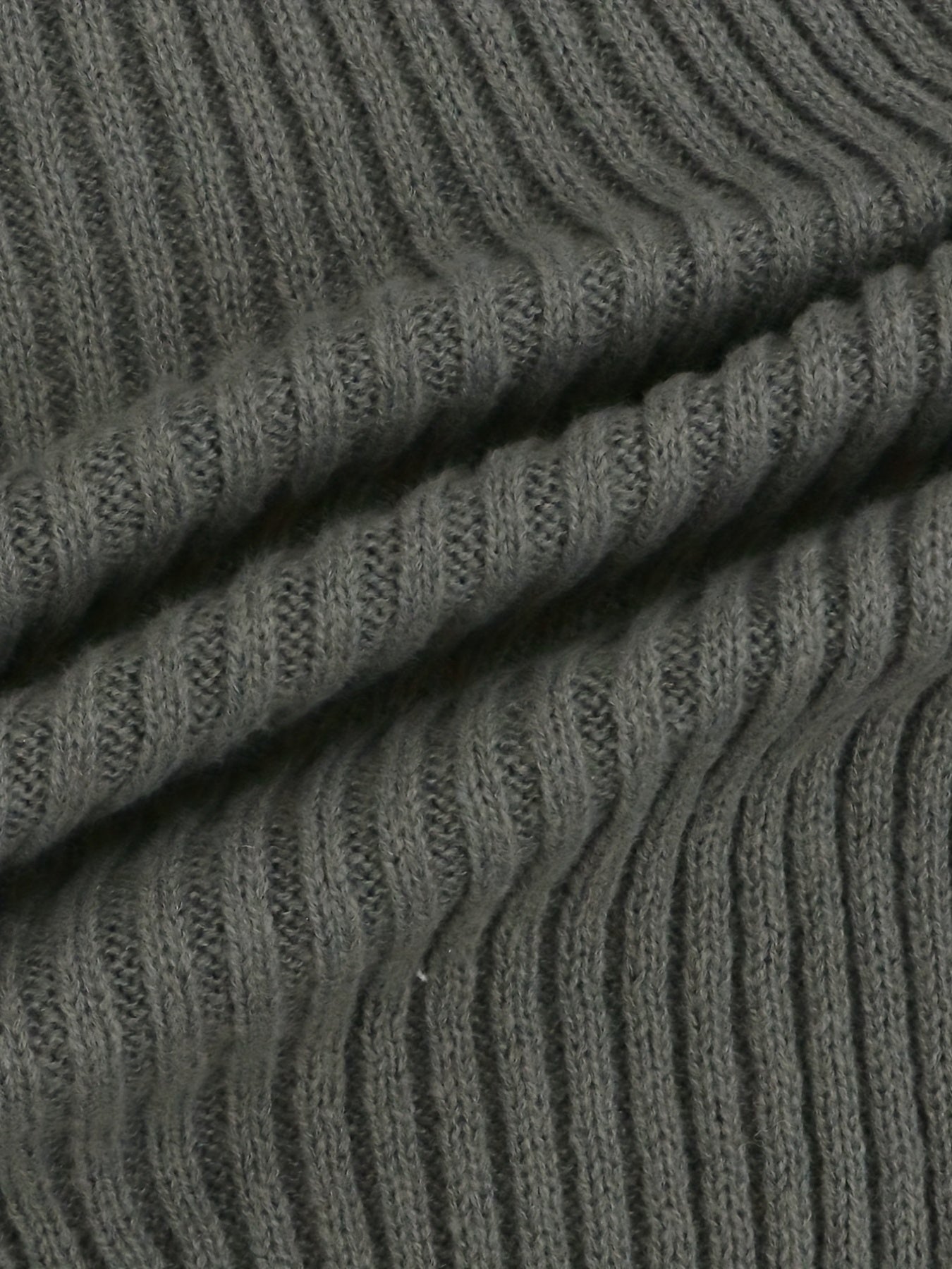 Solid Ribbed Long Sleeve Hooded Knit Top