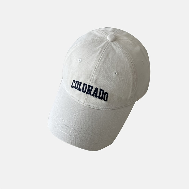 COLORADO Embroidery Baseball Cap Solid Hip Hop Sun Hat Lightweight Sports Hat