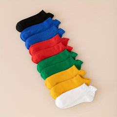 10 Pairs Lightweight Low Cut Ankle Socks Women's Stockings