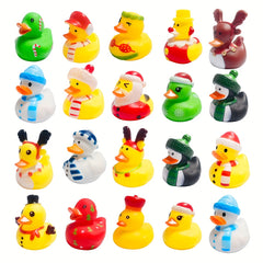 15Pcs Christmas Rubber Ducks Mini Duckies Bath Toys