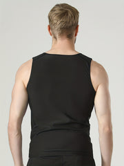 Men's Sauna Sweat Workout Vest Top Full Zip Body Shapewear Gym Training