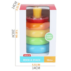 Colorful Rainbow Ring Stacking Toy for Toddlers