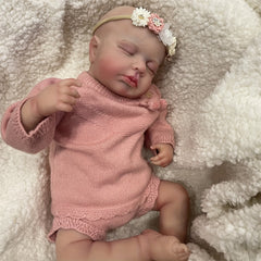 19 Inch Sleeping Baby Reborn Doll Handcrafted with Detailed Painting