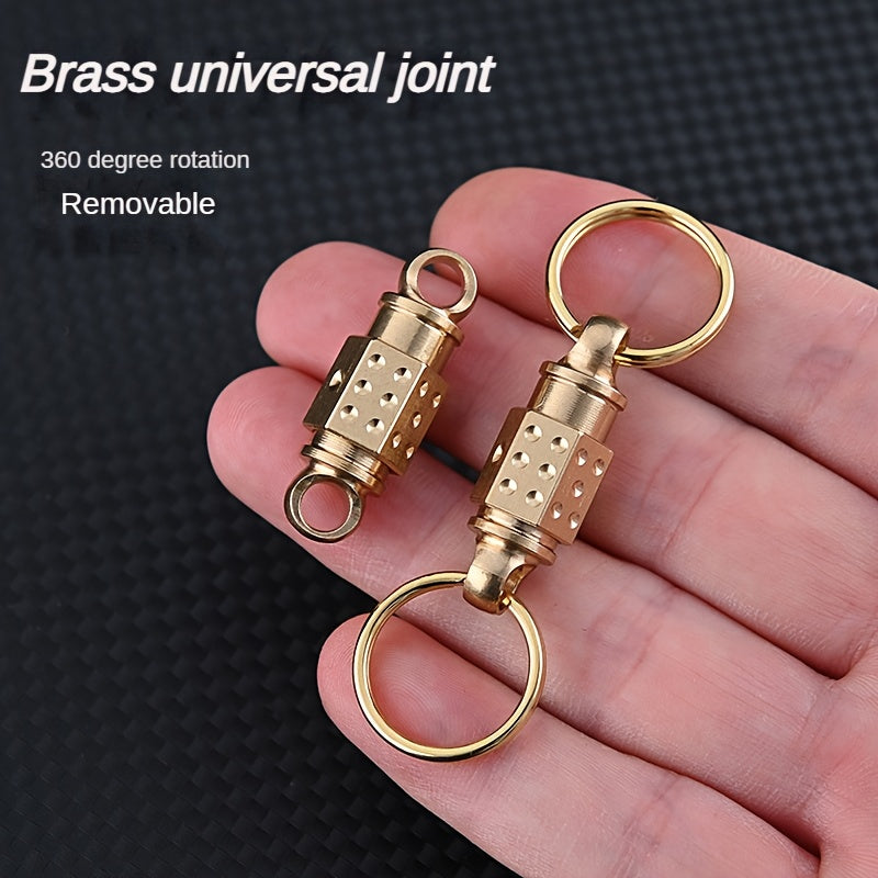 2pcs Brass Universal Rotating Keychain Hanging Buckle Bag Accessories