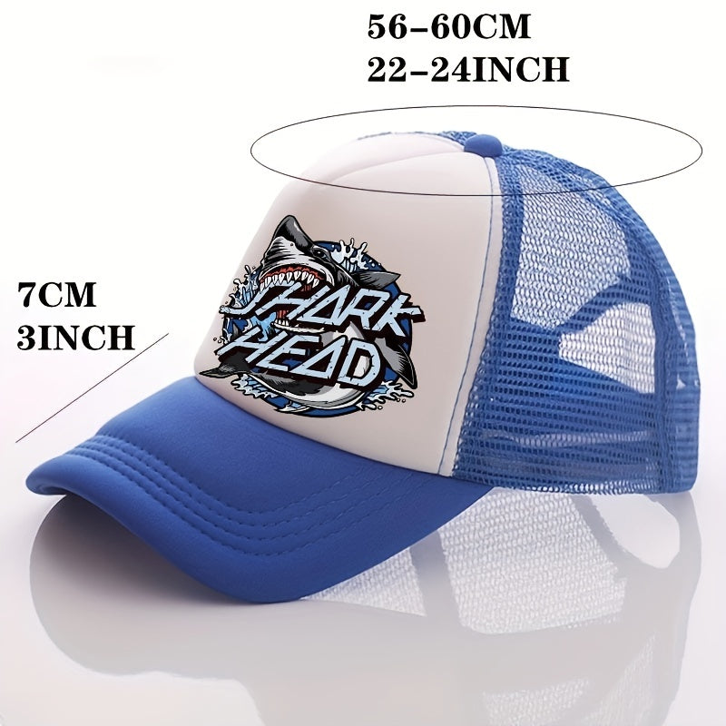 Summer Multicolor Hat Shark Print Men's Peaked Cap Street Sunshade Baseball Cap