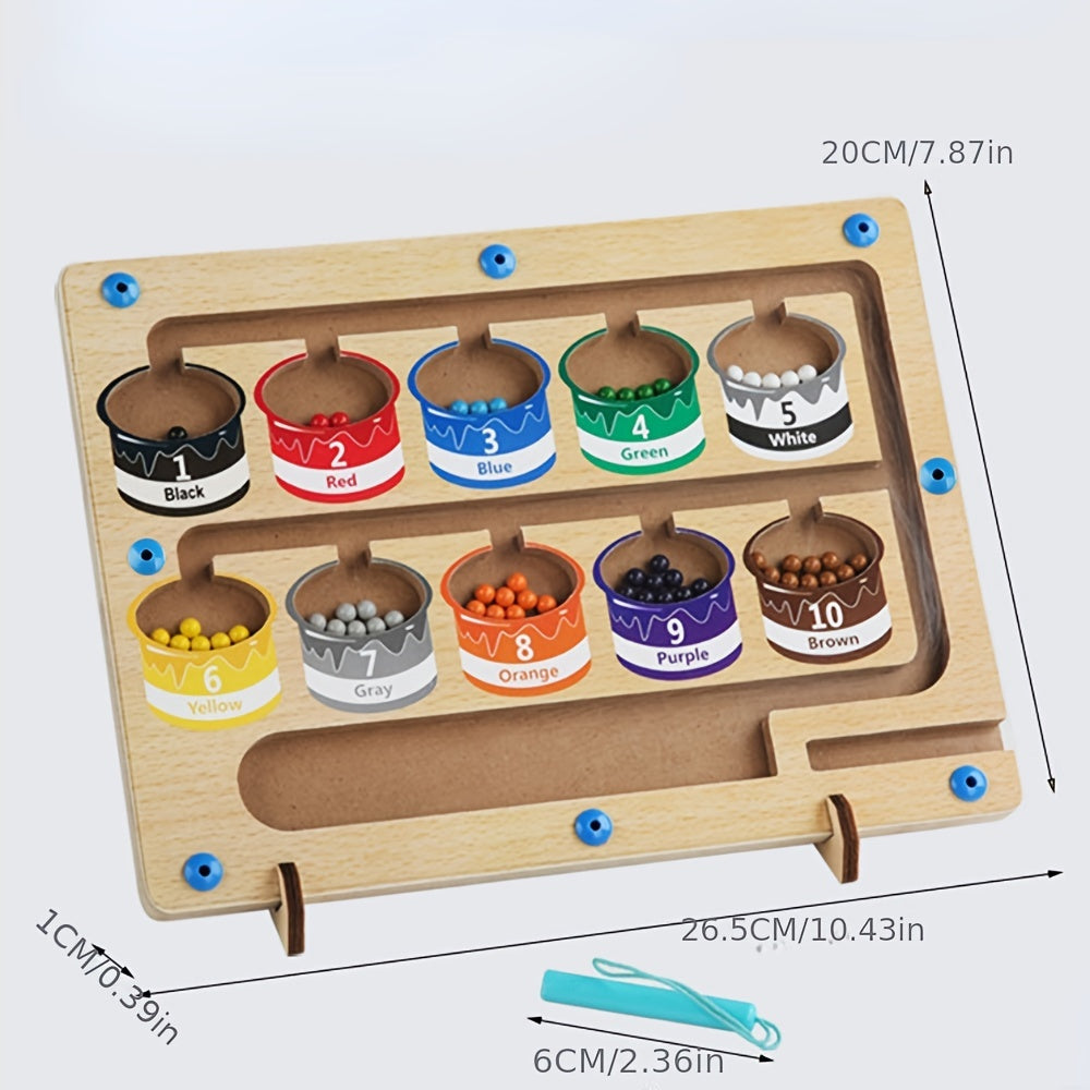 Wooden Magnet Board Puzzles Toddler Activities Counting Matching Games