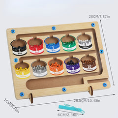 Wooden Magnet Board Puzzles Toddler Activities Counting Matching Games
