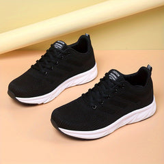 Women's Lace-up Breathable Sporty Running Shoes Lightweight Mesh Sneakers