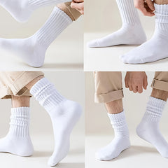 Cotton Slouchy Socks For Men And Women - Chunky Stacked Scrunch Socks