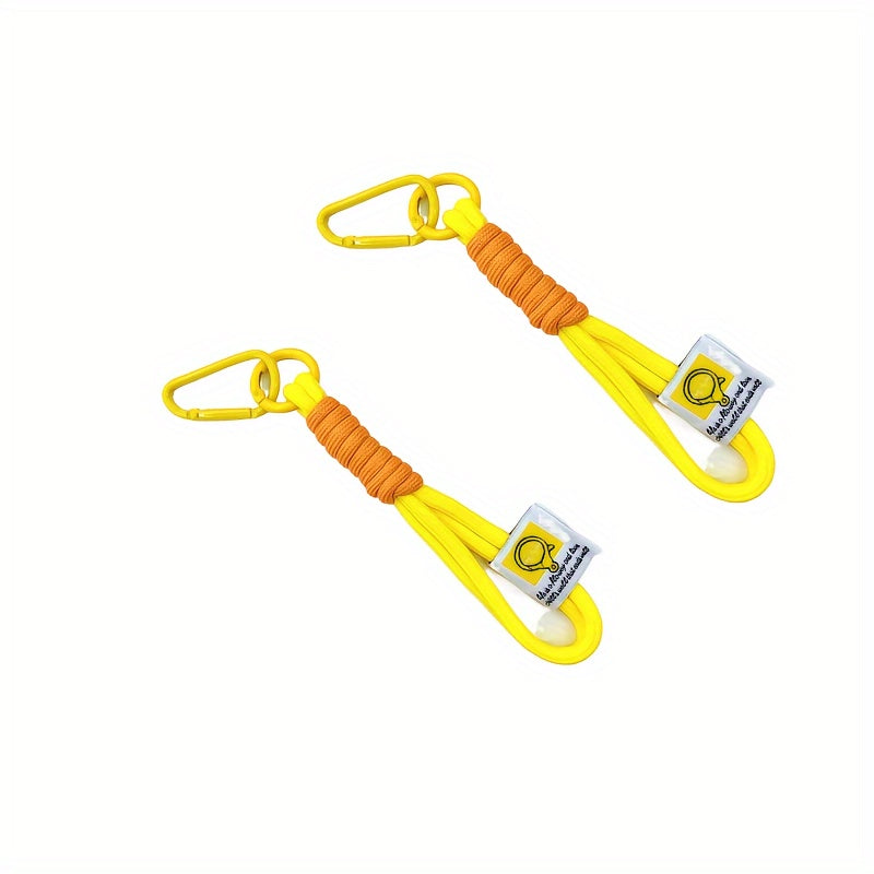 2pcs Nylon Rope Keychain Mountaineering Buckle Accessories