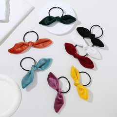 8pcs Minimalist Bow Hair Tie Scrunchie Ponytail Holder