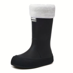 Women's Waterproof Rain Boots High Tube Warm Work Shoes