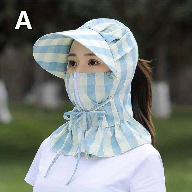 Summer Sun Hat Fan Visor Hat Outdoor Riding Cycling Windproof Sun Hat
