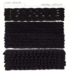 40pcs Sweet Hair Tie Braided Hair Ring Ruffles Hair Ring Soft Bracelet