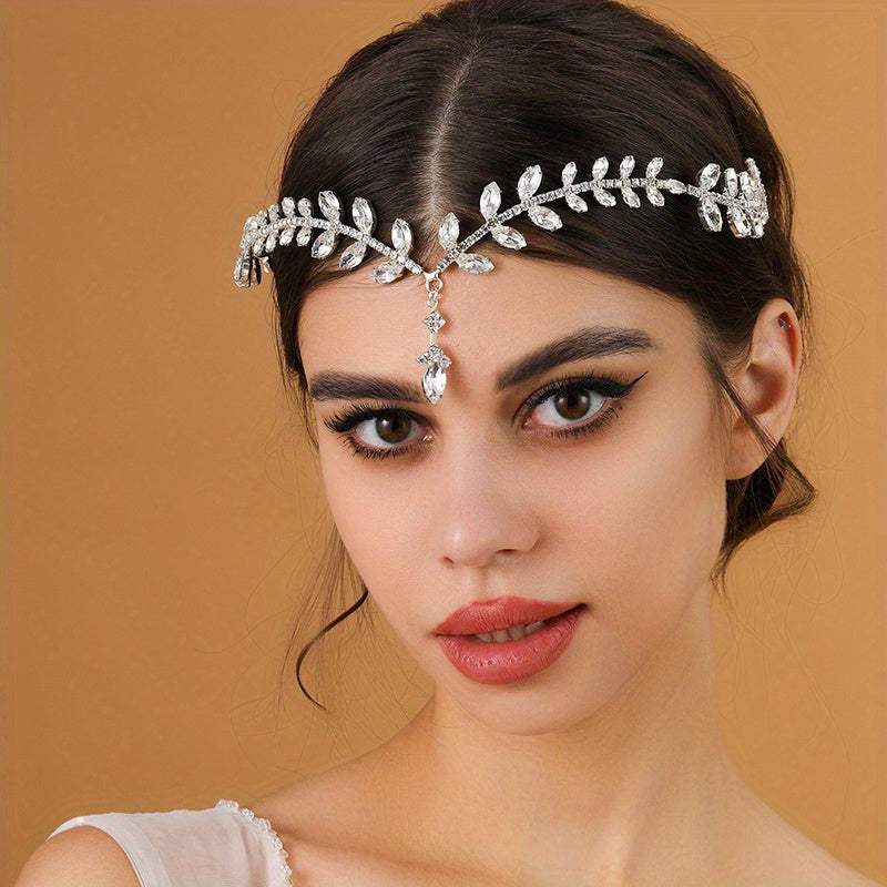 Crystal Head Piece Pendant Bridal Wedding Hair Accessories
