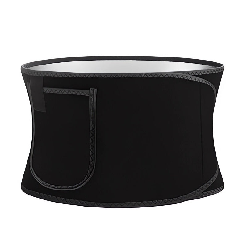 Silver Fabric Waist Protector Sweatband Adjustable Waist Training Fitness Belt