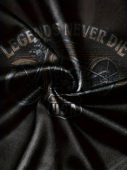 LEGENDS NEVER DIE Motorcycle Print Men's Graphic Round Neck Sweatshirt