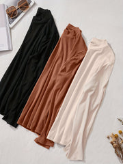 3 Pack Plus Size Ribbed Knit Long Sleeve Mock Neck Top Set