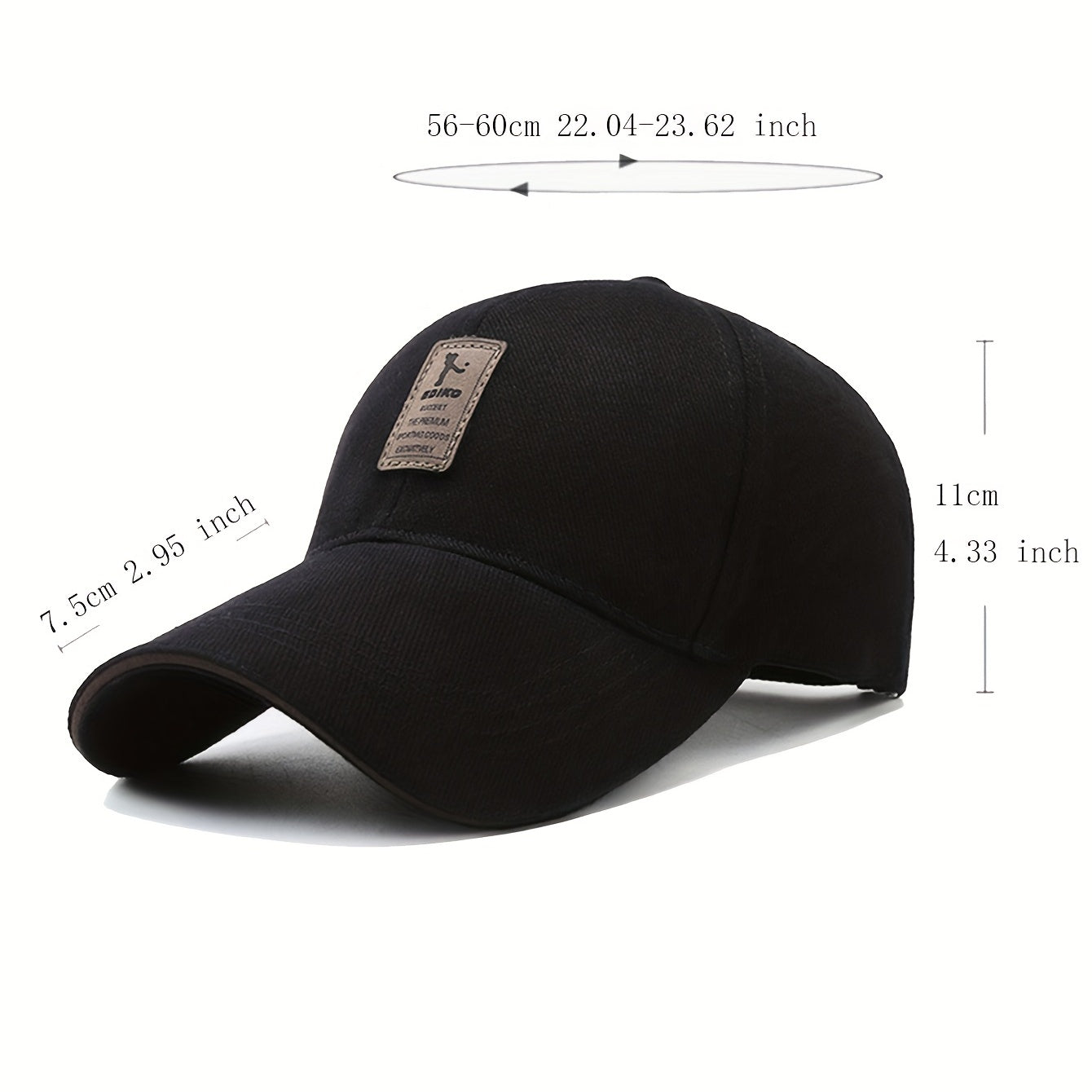 Label Patch Unisex Baseball Cap Solid Casual Dad Hats Adjustable Couple Sun Hats