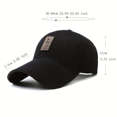 Label Patch Unisex Baseball Cap Solid Casual Dad Hats Adjustable Couple Sun Hats