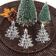 4pcs Christmas Tree Napkin Rings for Holiday Table Decoration