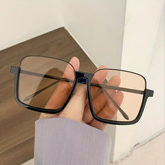 Large Square Sunglasses Anti Ultraviolet Big Face Thin Look