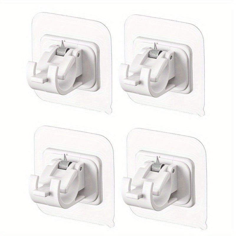 No Drilling Shower Curtain Rod Fixator Bathroom Towel Hanging Hook Clip