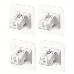 No Drilling Shower Curtain Rod Fixator Bathroom Towel Hanging Hook Clip