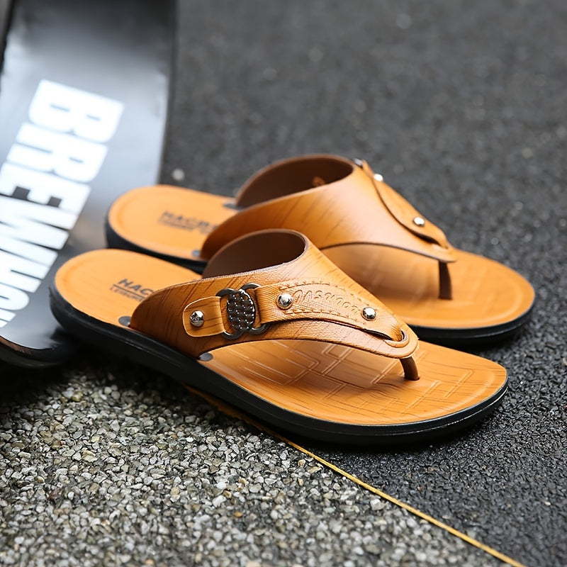 Men's Thong Sandals Casual Non Slip Flip flops Shoes Toe Post Slides