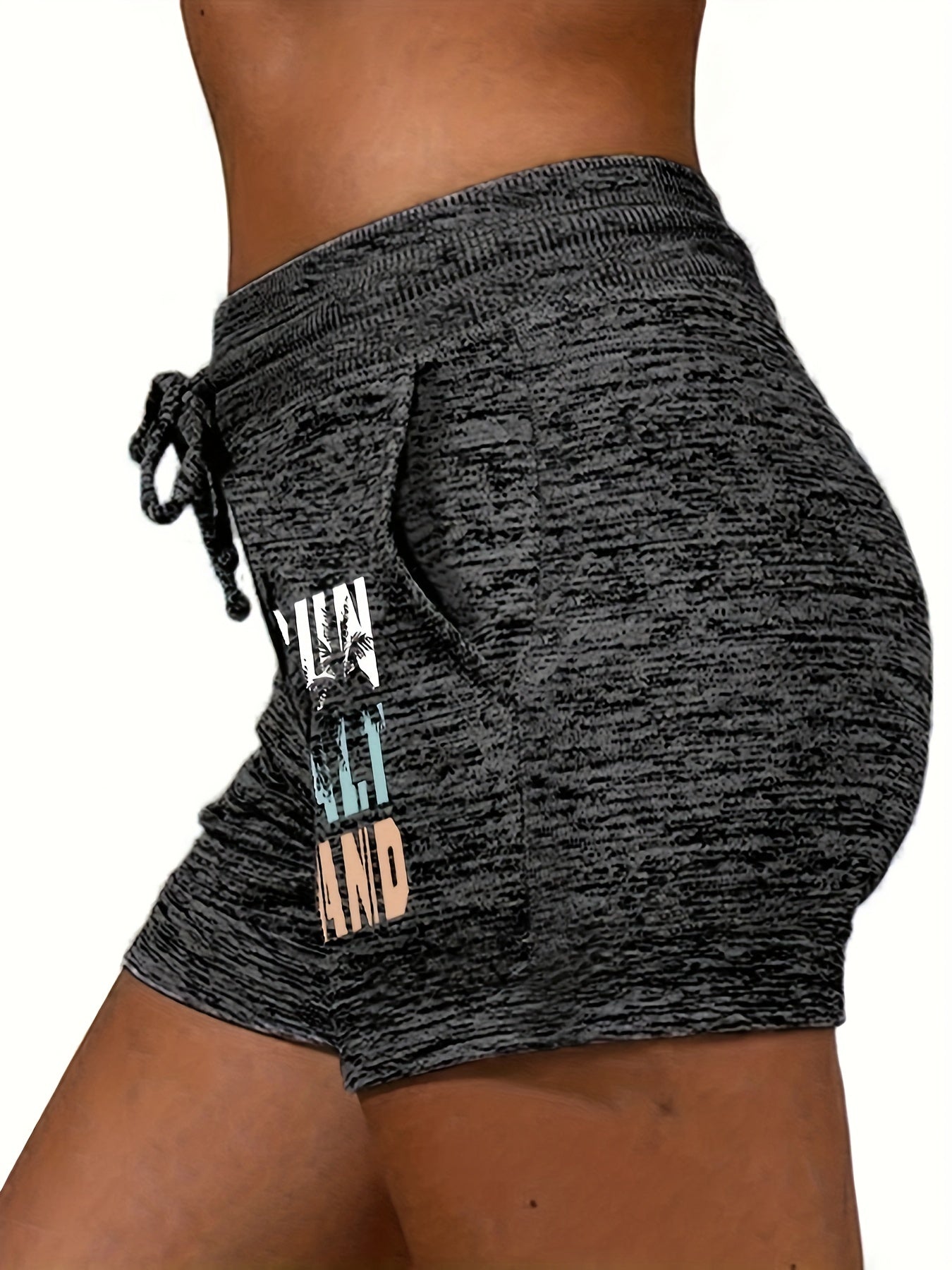 Sun Salt Sand Print Drawstring Shorts for Summer & Spring