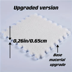 12pcs Plush Puzzle Floor Mat Interlocking Tiles Soft Climbing Carpet Mats